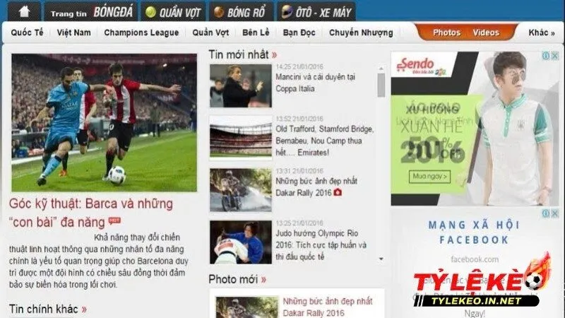 Trang tin tức thể thao espn.com